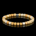 Yellow Jade - Cube Bracelet VII (4mm)
