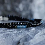 Aquamarine - Black Bracelet III (3-4mm) - Image 4