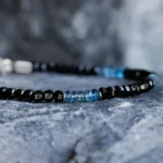 Aquamarine - Black Bracelet III (3-4mm) - Image 3