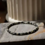 Dalmatian Jasper - Black Bracelet II (4mm) - Image 4
