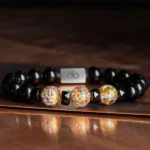 Klimt Mosaico Murano - Black Onyx Bracelet III (10mm) - Image 2