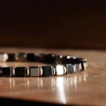 Black Onyx - Hematite Cube bracelet II (4mm) - Image 2