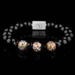 Klimt Mosaico Murano - Black Onyx Bracelet III (10mm) - Image 3