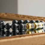 Golden Murano - Matte Hematite Bracelet I (12mm) - Image 5