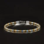 Mustard Yellow Labradorite - Picasso Blue Bracelet II (3mm) - Image 3