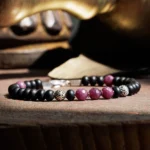 Ruby - Black Onyx Bracelet I (6mm) - Image 2