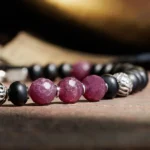 Ruby - Black Onyx Bracelet I (6mm) - Image 3