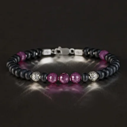 Ruby - Black Onyx Bracelet I (6mm)