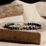 Ethiopian Black Opal - Black Agate Bracelet XII (3-7mm) - Image 2