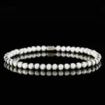 Hematite - Ivory Bracelet XIX (4mm) - Image 3