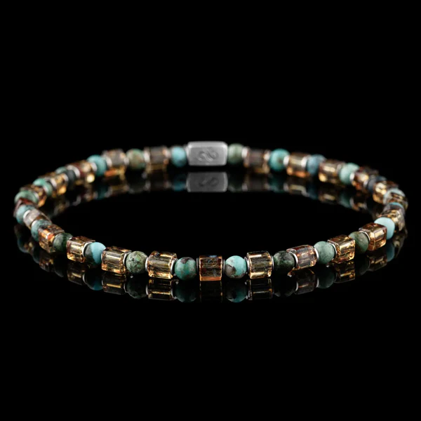 square1-Turquoise-CubeBraceletIII_4mm Turquoise Bracelet III (4mm) Sale price220 USD - Image 1