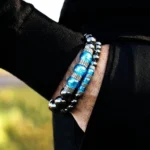 Blue Murano - Hematite Bracelet VI (12mm) - Image 2
