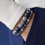 Sodalite-Picasso Jasper-Hematite Bracelet I (8mm) - Image 2