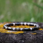 Hematite - Grey/White Bracelet I (6mm) - Image 3
