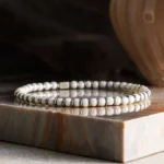 Hematite - Ivory Bracelet XIX (4mm) - Image 5