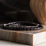 Hematite - Matte Wine Red Bracelet XXIII (4mm) - Image 2
