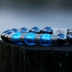 Blue Murano - Hematite Bracelet VI (12mm) - Image 3