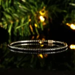 Silver - Hematite Bracelet V (3mm) - Image 3