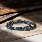 Hematite Bronze - Blue Bracelet I (6mm) - Image 3