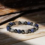 Sodalite-Picasso Jasper-Hematite Bracelet I (8mm) - Image 3