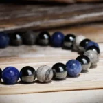 Sodalite-Picasso Jasper-Hematite Bracelet I (8mm) - Image 4