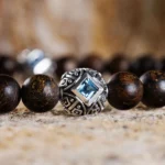 Paladin Swiss Blue Topaz - Matte Bronzite Bracelet I (6mm) - Image 5