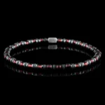 Hematite - Matte Wine Red Bracelet XXIII (4mm) - Image 4